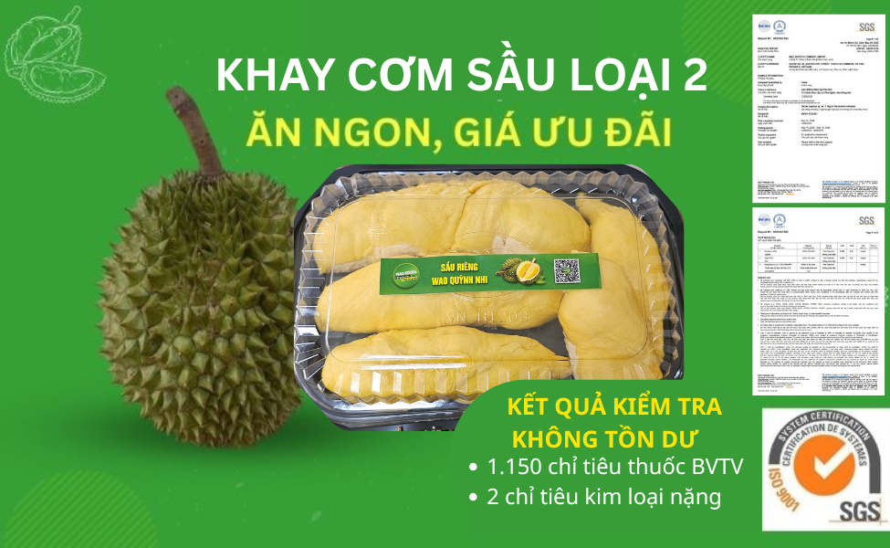 Khay sầu riêng LOẠI 2 sale